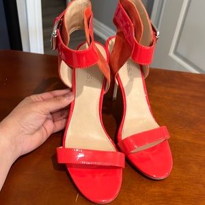 GUESS Orange Heels Size 8